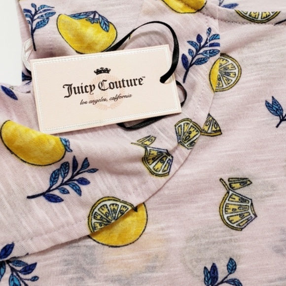 JUICY COUTURE Top Lemons Cold-Shoulder Lavender Size S XL - Picture 7 of 11